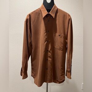 Riscatto Italia Vintage Classic Brown Casual Button-Down Shirt Size L
